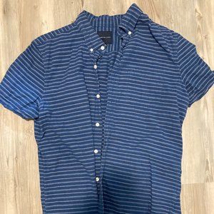 Blue American Eagle Button Down Shirt Size L